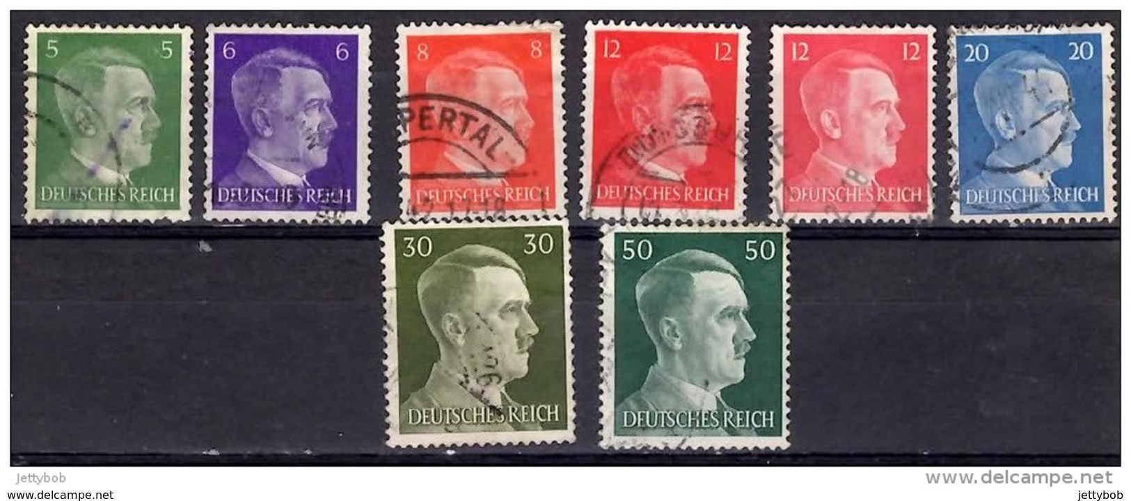 GERMANY 1941 Hitler 8 Values Used - Used Stamps