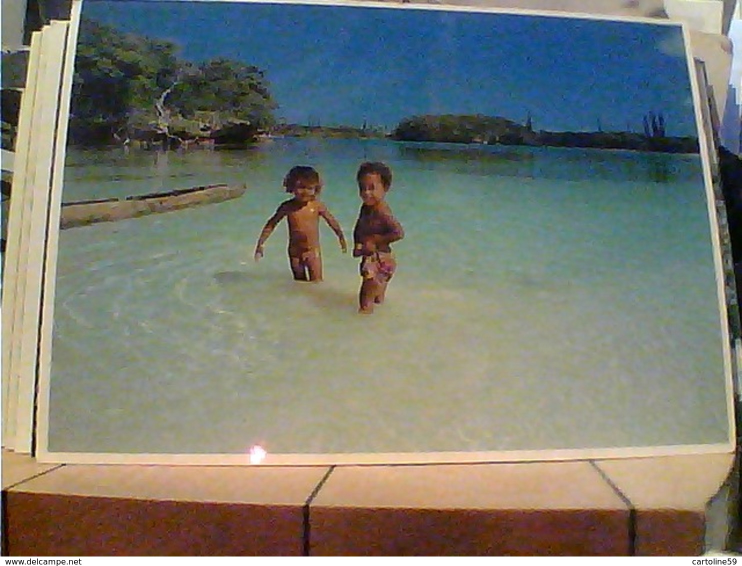 NOUVELLE-CALEDONIE. SCENE ON RIVER ENFANT  BAMBINI ISLE OF PINES S1987 HA7689 - Nuova Caledonia