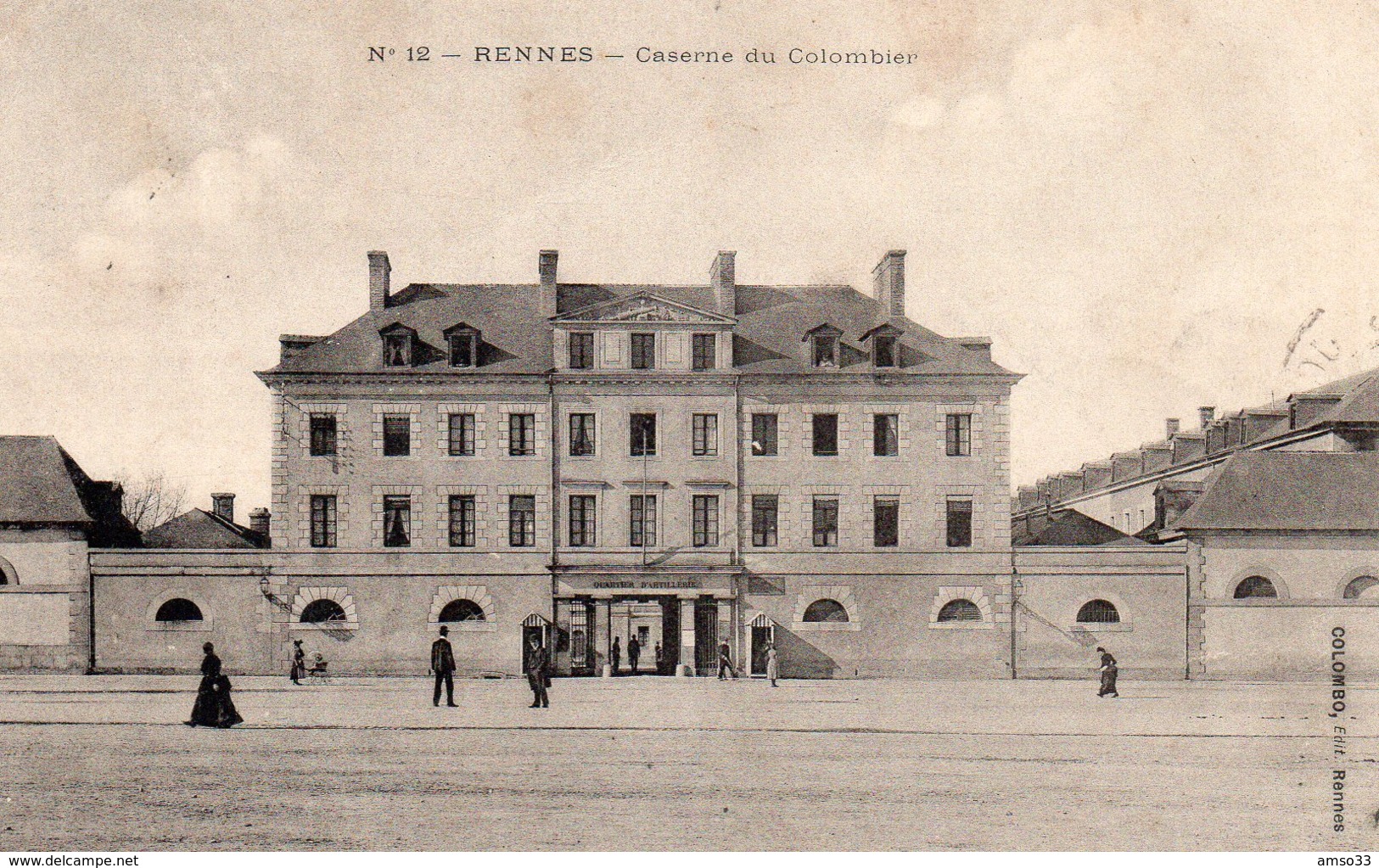 10088. CPA 35 RENNES. CASERNE DU COLOMBIER - Rennes