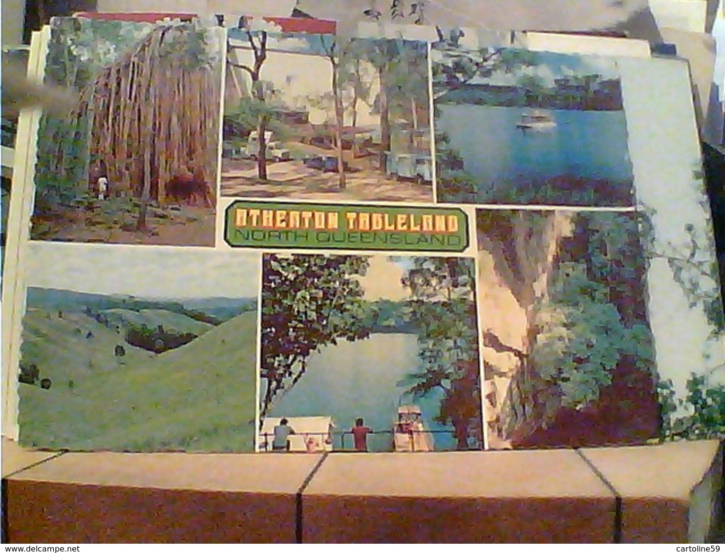 AUSTRALIE - ATHERTON TABLELAND MULTIVUES VUES VB1984 STAMPSELO TIMBRE PESCE  FISH BLUE LINED 50c HA7690 - Atherton Tablelands