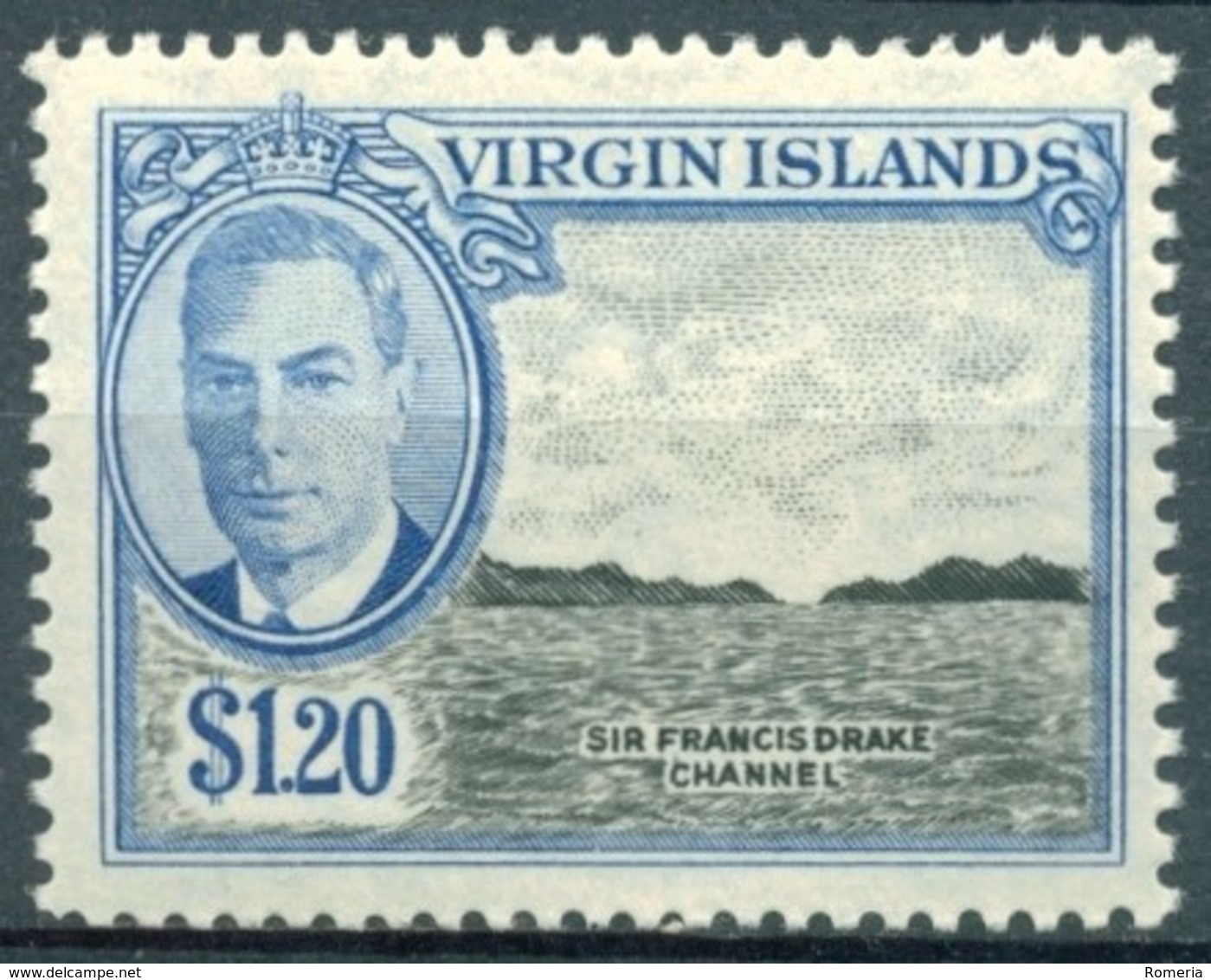 Iles Vierges - 1952 - Yt 109 - Série Courante George VI - * Charnière - Iles Vièrges Britanniques