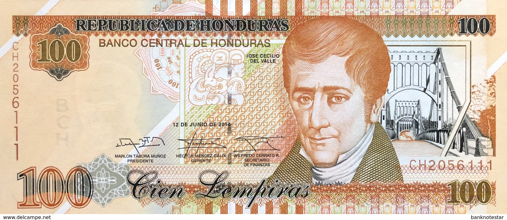 Honduras 100 Lempiras, P-102b (12.6.2014) - UNC - Honduras