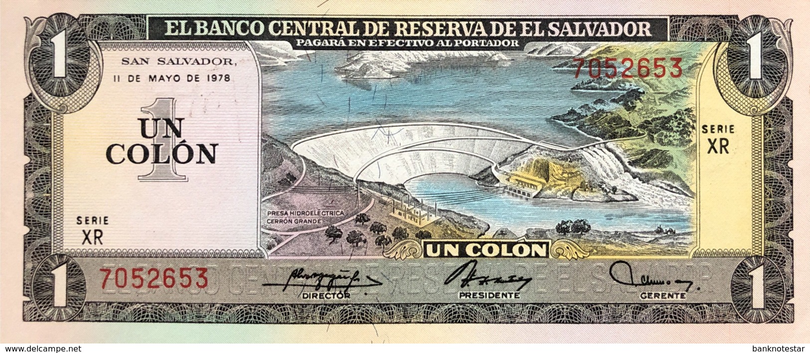 El Salvador 1 Colon, P-125a (11.5.1978/8.6.1978) - UNC - Salvador