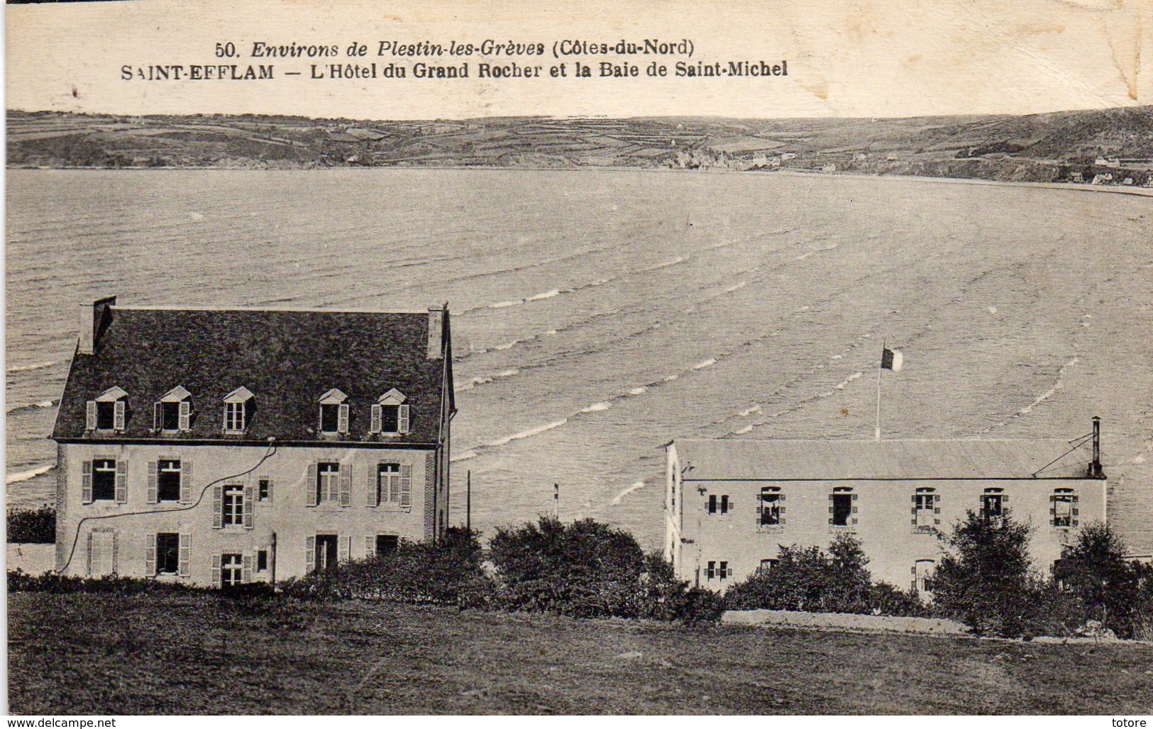 SAINT EFFLAM - L'Hotel Du Grand Rocher Et La Baie De St Michel - Autres & Non Classés