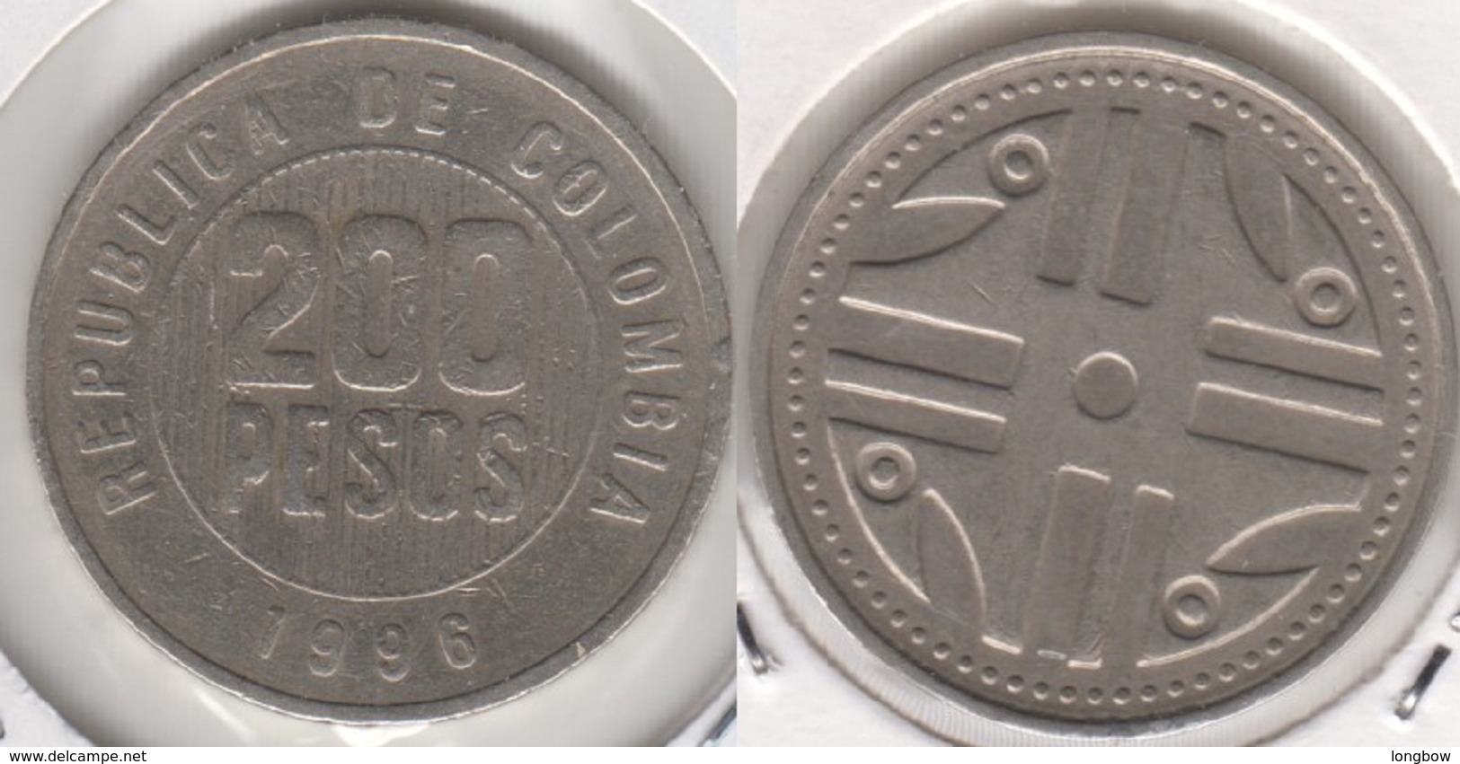 Colombia 200 Pesos 1996 KM#287- Used - Colombia