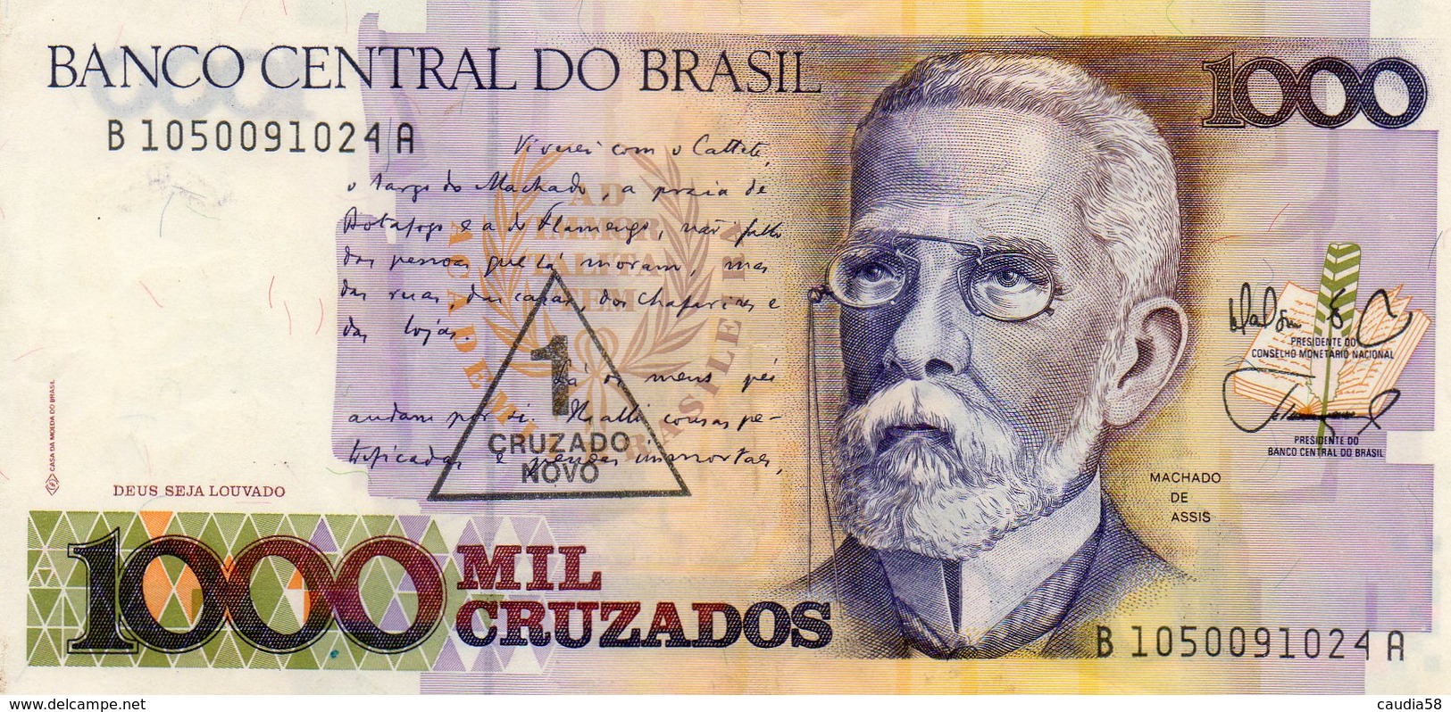 Billets de Banque. Argent. Dollar.Francs belges.Reichsbantnote.Mil cruzados do Brasil.