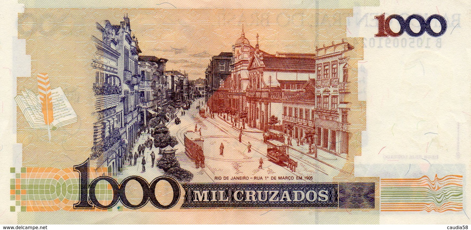 Billets de Banque. Argent. Dollar.Francs belges.Reichsbantnote.Mil cruzados do Brasil.