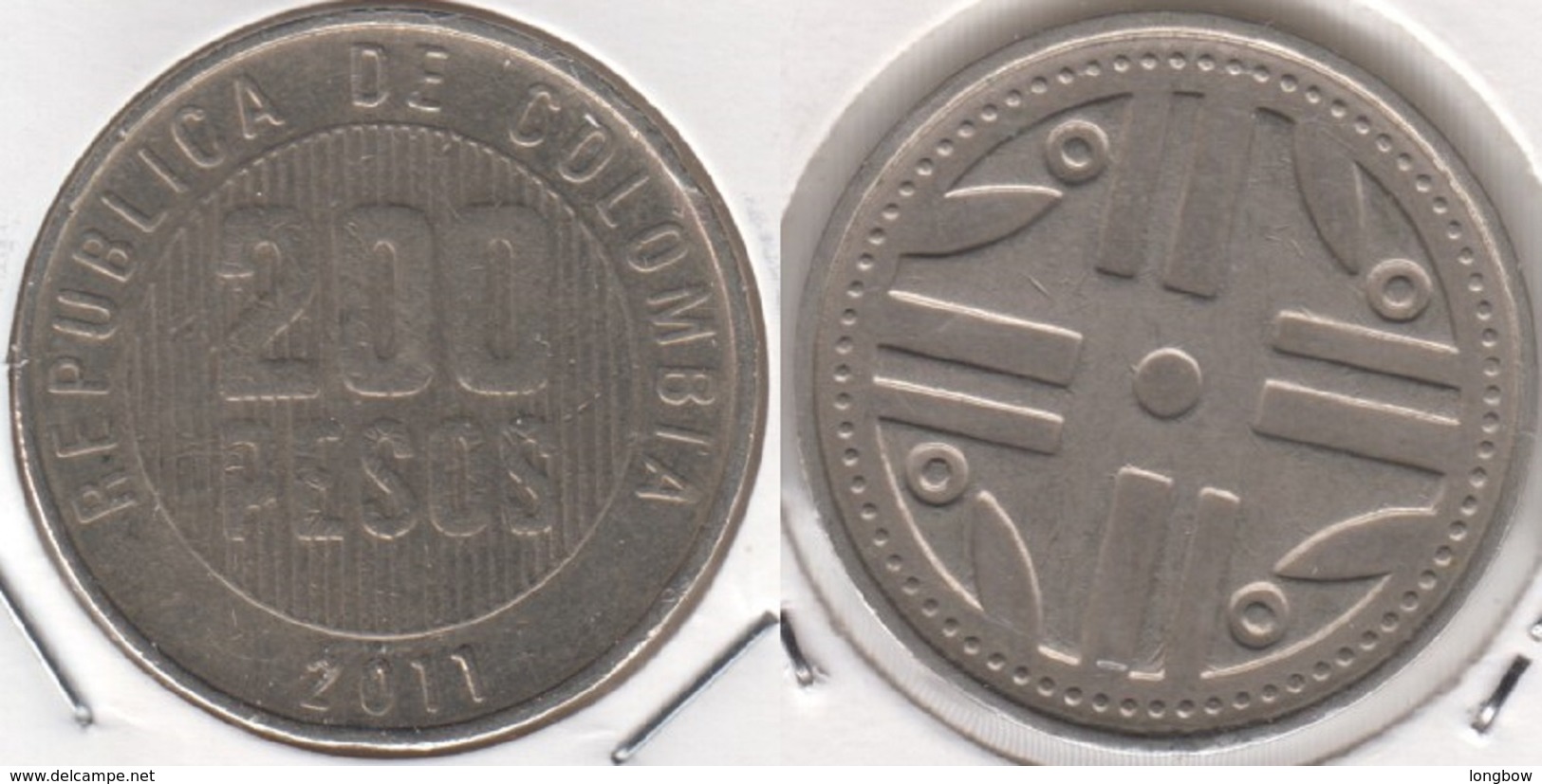 Colombia 200 Pesos 2011 KM#287- Used - Colombia