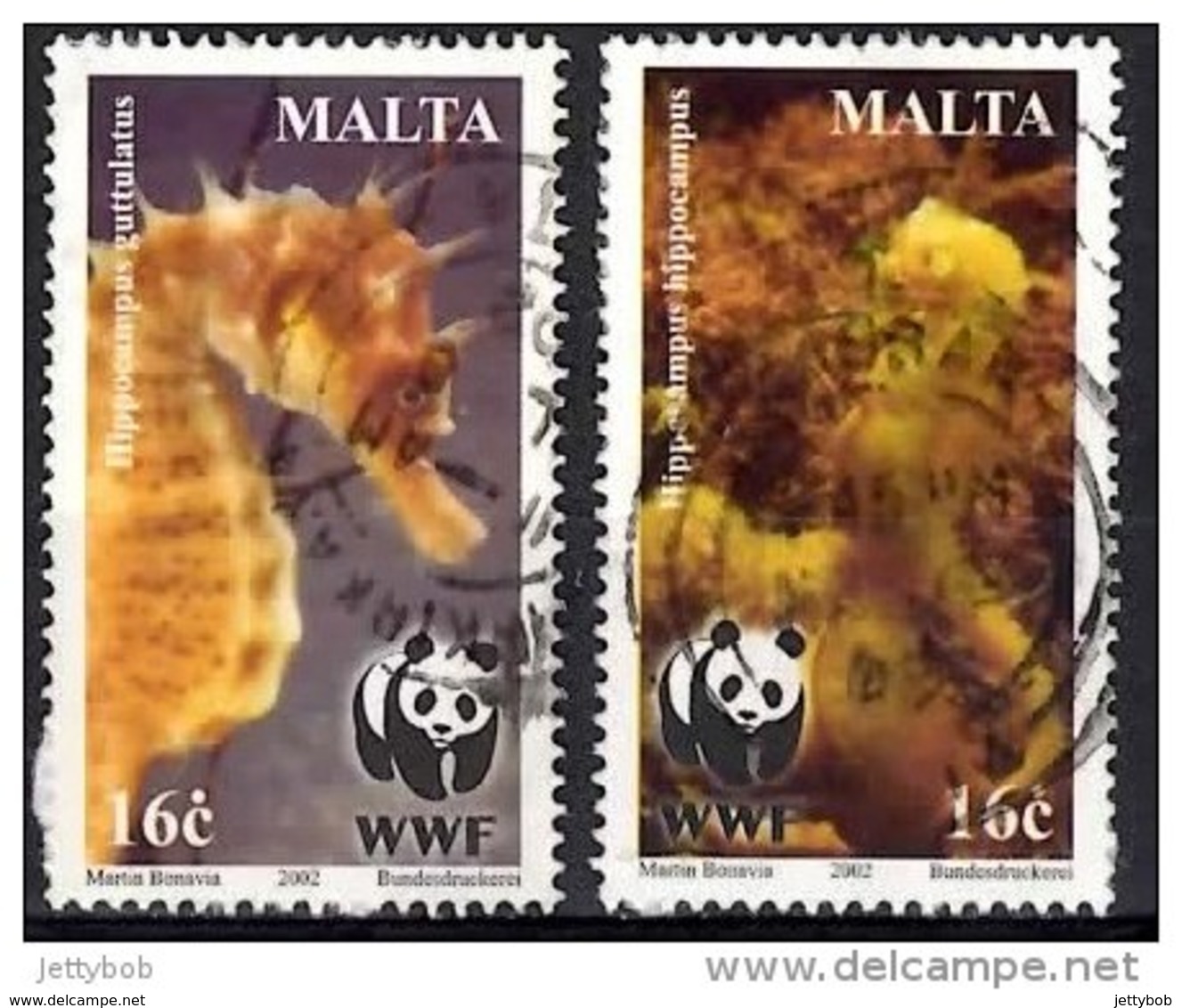 MALTA 2002 Endangered Species 6c, 16c Used - Malta
