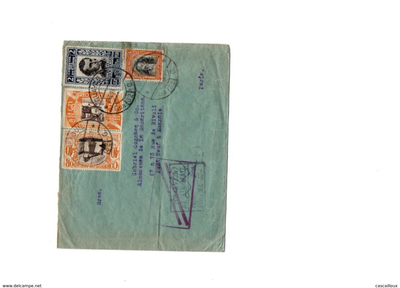 Timbres Sur Enveloppe - Ecuador