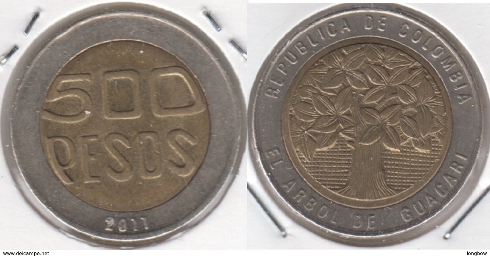 Colombia 500 Pesos 2011 KM#286 - Used - Colombia