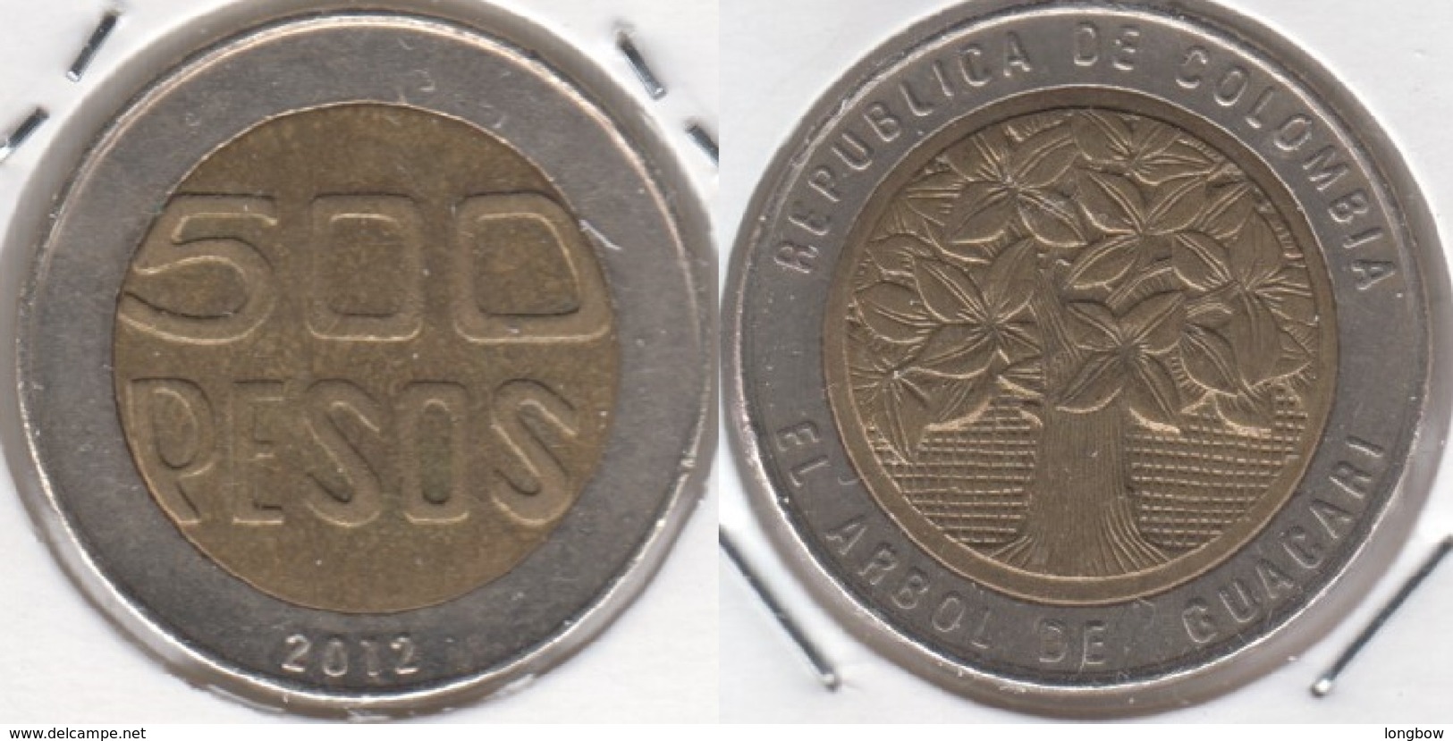 Colombia 500 Pesos 2012 KM#286 - Used - Colombia