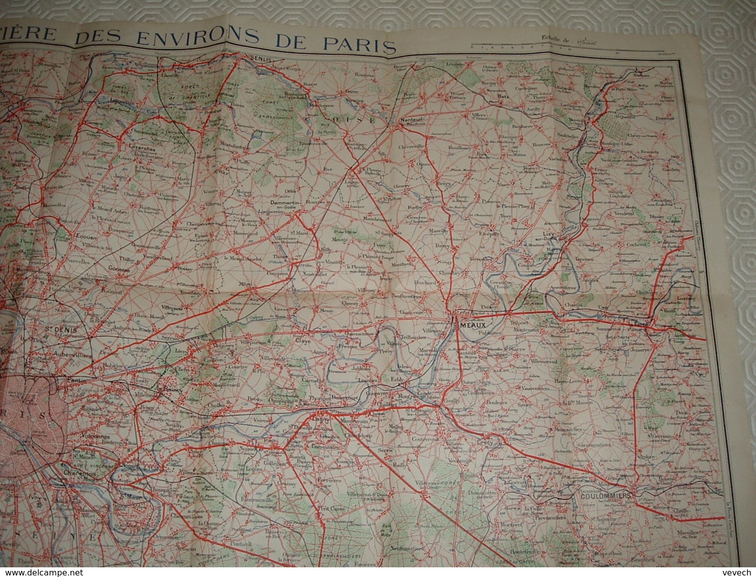 CARTE AUTO-ROUTIERE DES ENVIRONS DE PARIS GUILMIN PARIS - Cartes Routières