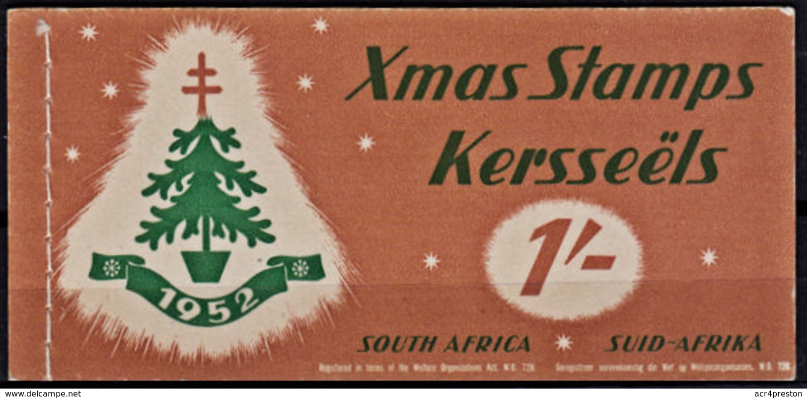 B5294 SOUTH AFRICA 1952 Complete Booklet Of Christmas TB Fund Labels - Other & Unclassified