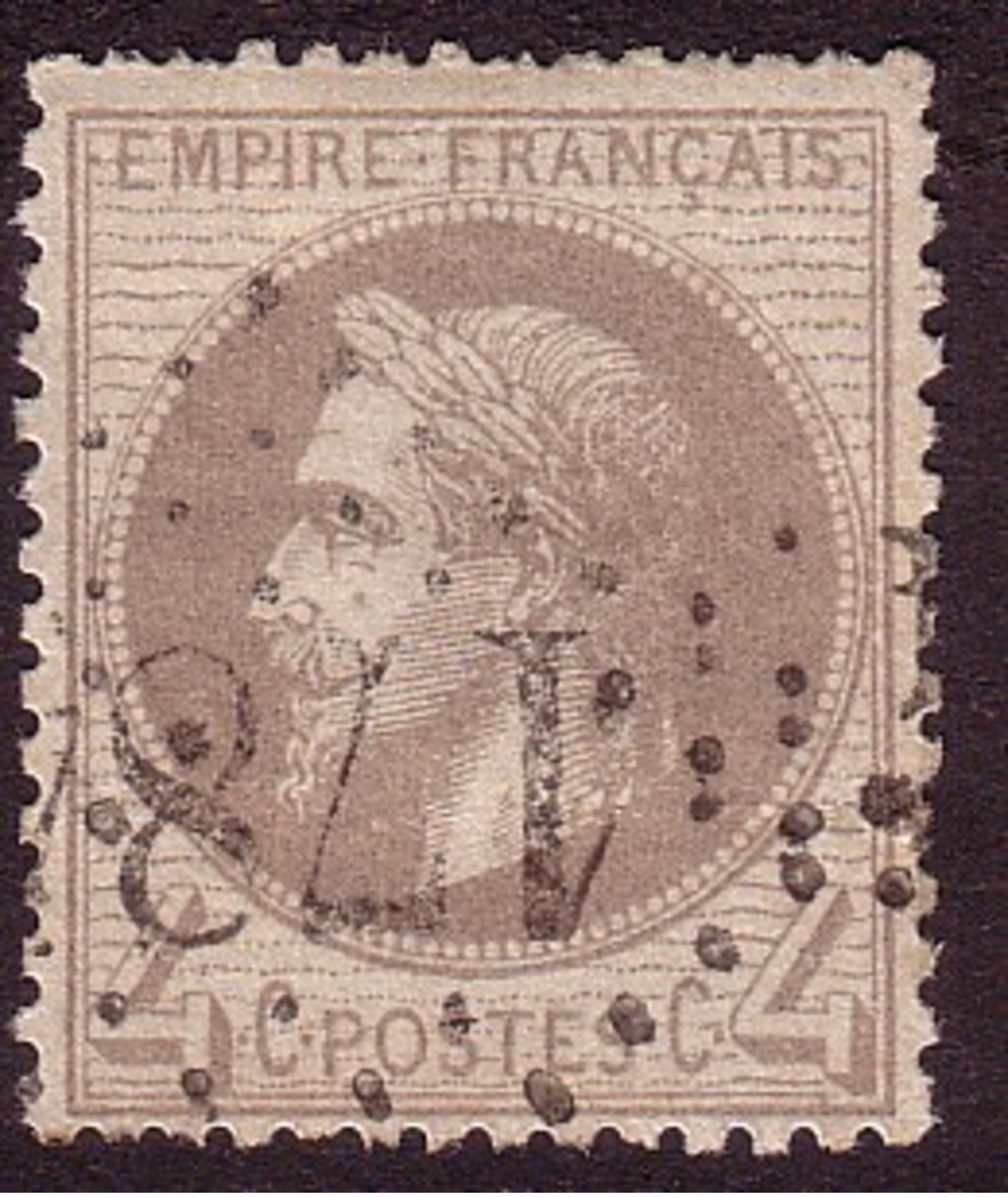 Napoléon III Lauré N° 27 4c Gris - 1863-1870 Napoleon III With Laurels