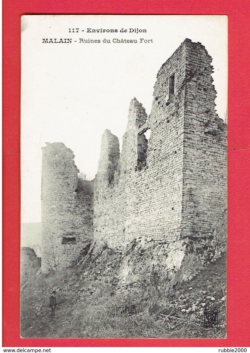 MALAIN RUINES DU CHATEAU FORT CARTE EN TRES BON ETAT - Autres & Non Classés