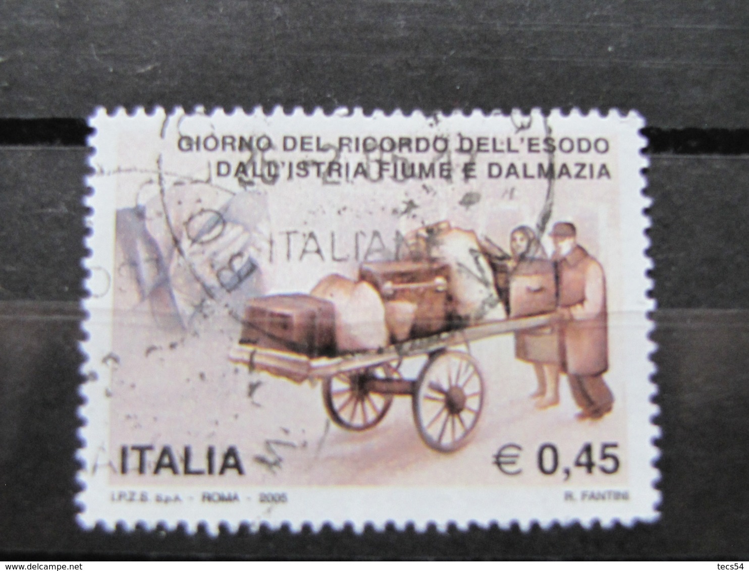 *ITALIA* USATI 2005 - ESODO ISTRIA FIUME DALMAZIA - SASSONE 2801 - LUSSO/FIOR DI STAMPA - 2001-10: Usati