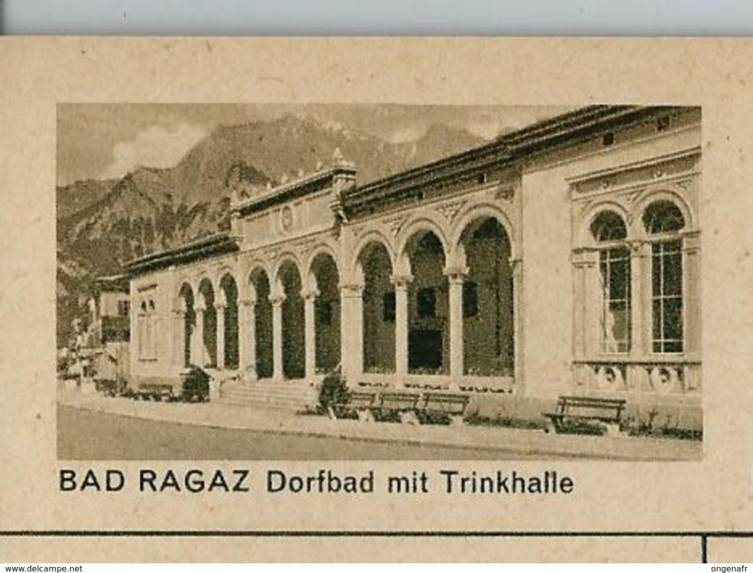 Carte Illustré Neuve N° 182 - 034 D - BAD RAGAZ Dorfbad Mit Trinkhalle  (Zumstein 2009) - Entiers Postaux