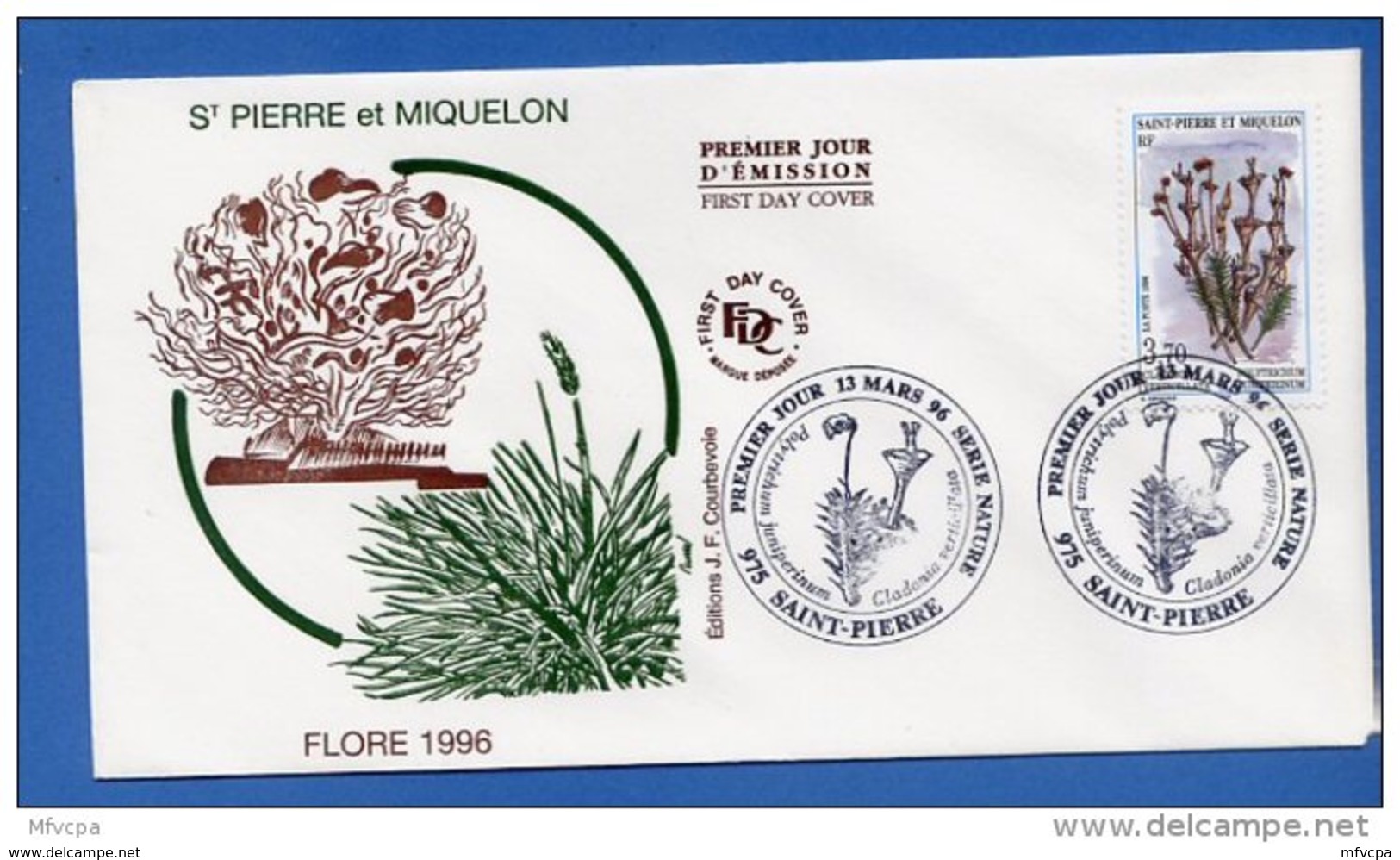 L4T327 SAINT PIERRE MIQUELON 1996 FDC Le Forgeron 1,50 1,80 Saint Pierre 10 04 1996/ Envel.  Illus. - FDC