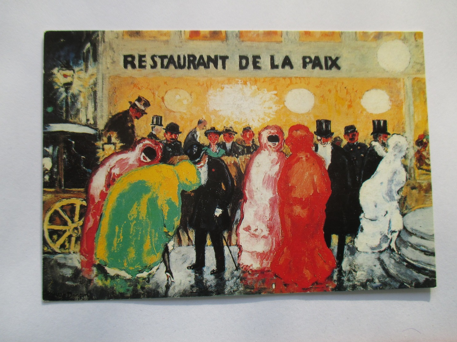 Kees Van Dongen  Le Restaurant De La Paix  Collection Particulière Paris Calèche Chapeau Haute Forme - Peintures & Tableaux