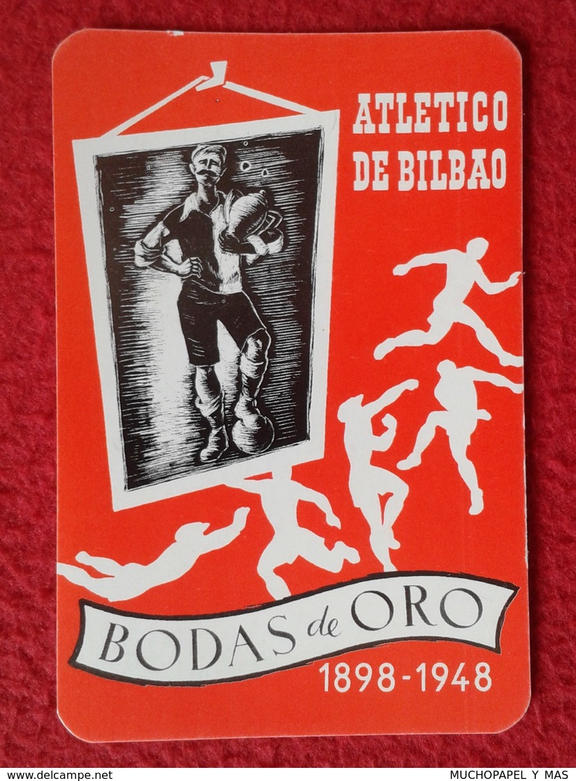 SPAIN CALENDARIO DE BOLSILLO CALENDAR ATHLETIC ATLÉTICO DE BILBAO VIZCAYA PAÍS VASCO EUSKADI BODAS ORO FÚTBOL FOOTBALL - Tamaño Pequeño : 1991-00