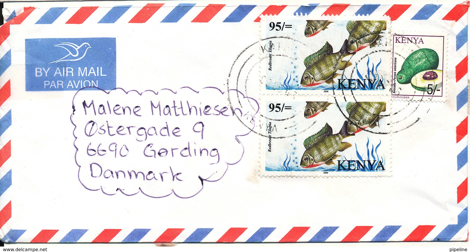 Kenya Air Mail Cover Sent To Denmark 2006 Topic Stamps - Kenya (1963-...)