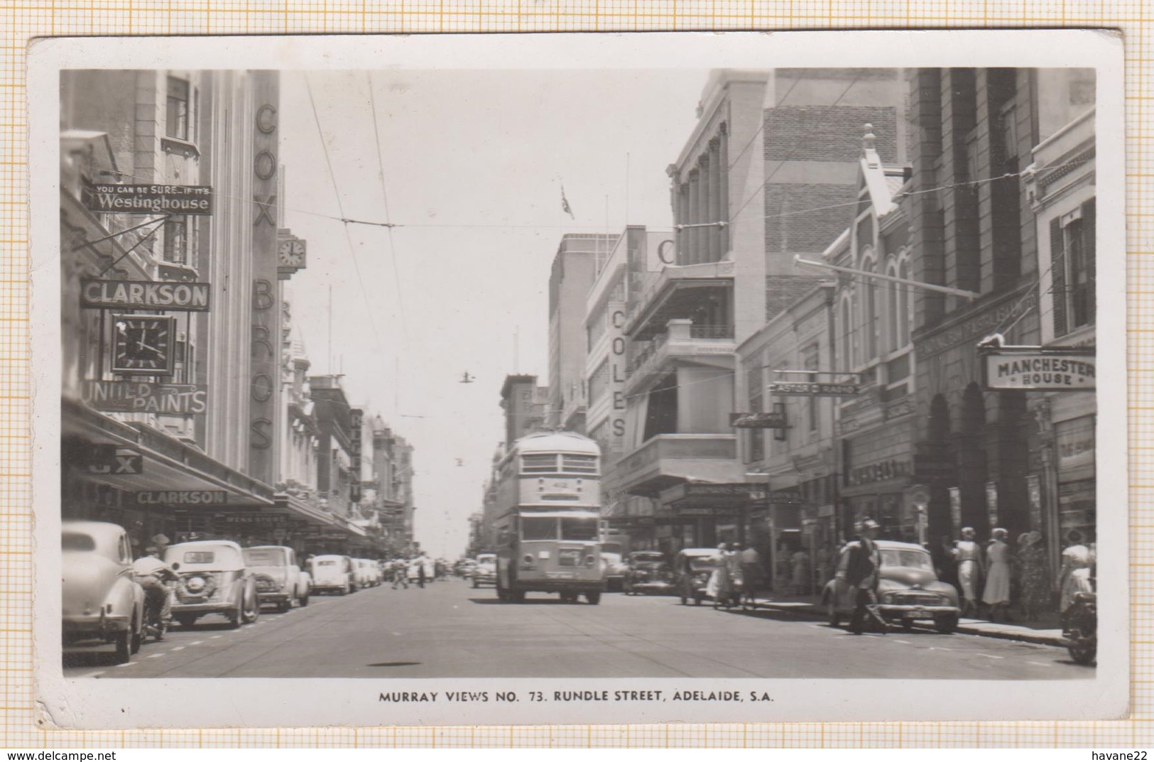 9AL178 MURRAY VIEWS NO 73 RUNDLE STREET ADELAIDE VOITURES BUS 2 SCANS - Adelaide