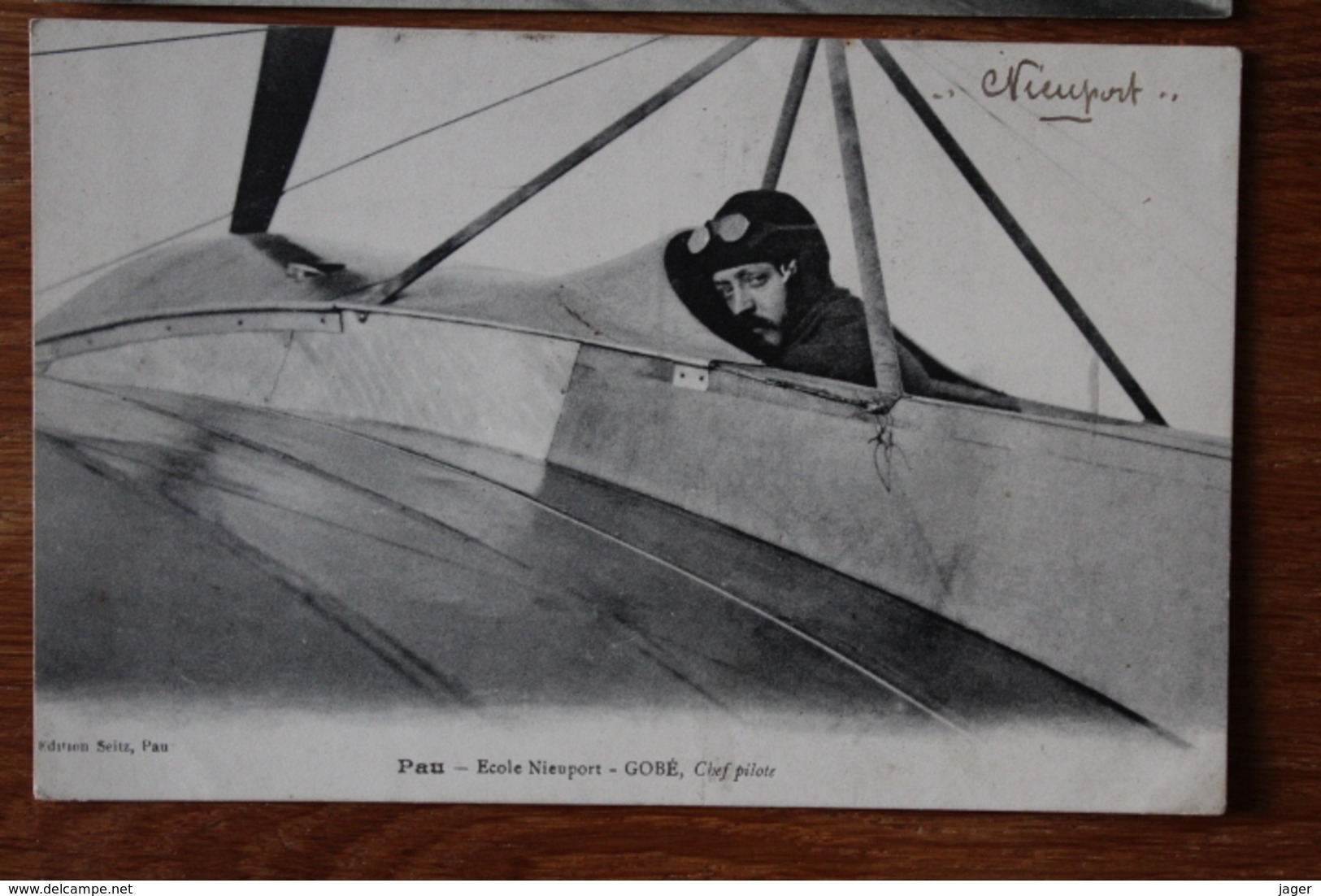 2 Cpa   Aviateurs  Dr ESPANET  Léon Morane   , Gobé   Ecole Nieuport Pau - Aviateurs