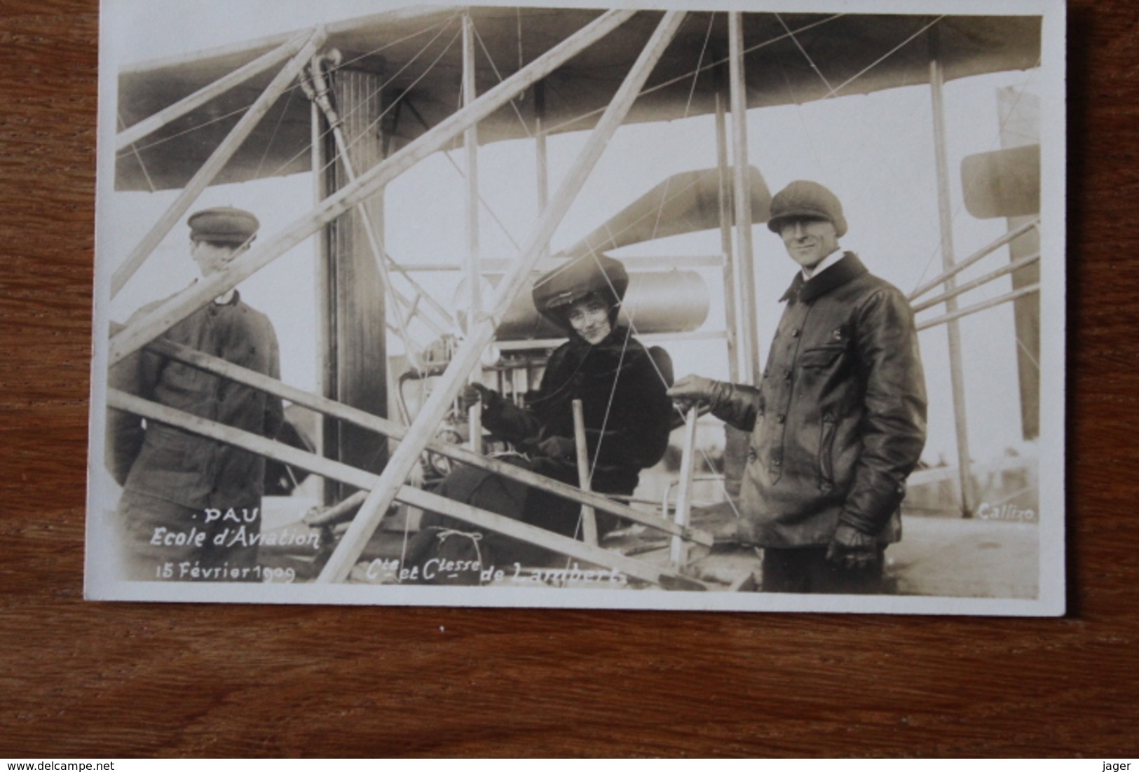 Cpa Pau Ecole D'aviation 15 Fevrier 1909   Le Comte Et La Comtesse  De Lambert  Avion - Pau