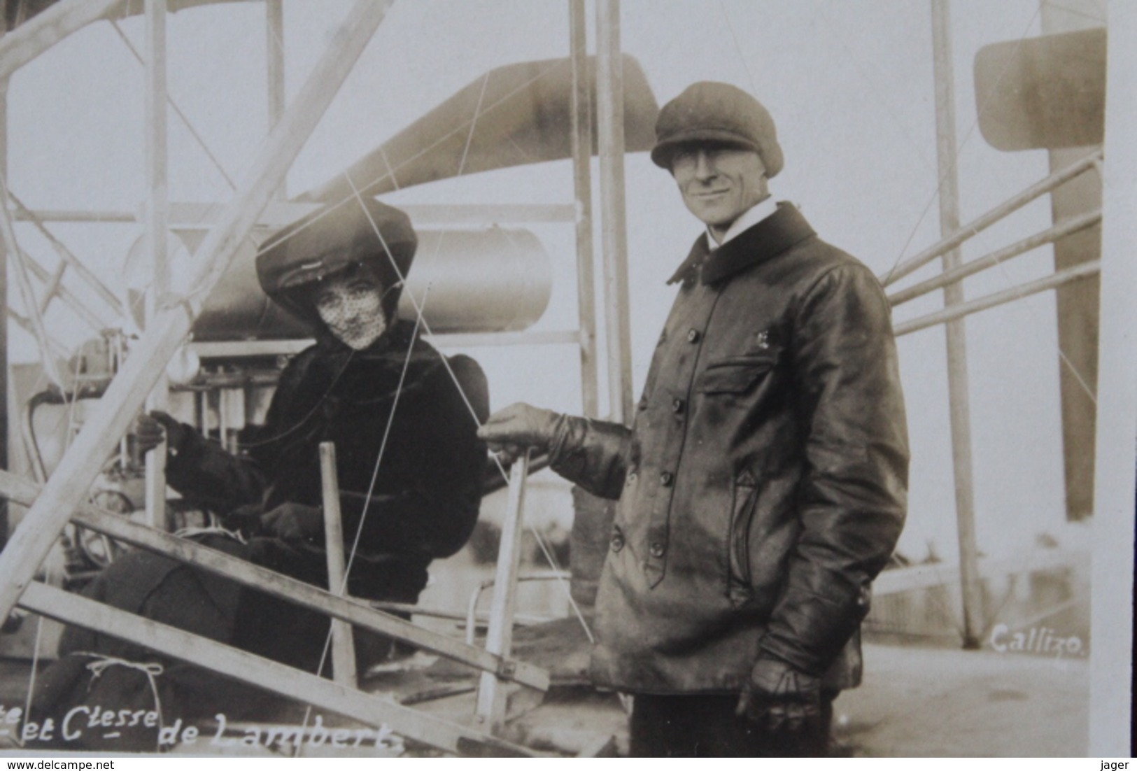 Cpa Pau Ecole D'aviation 15 Fevrier 1909   Le Comte Et La Comtesse  De Lambert  Avion - Pau