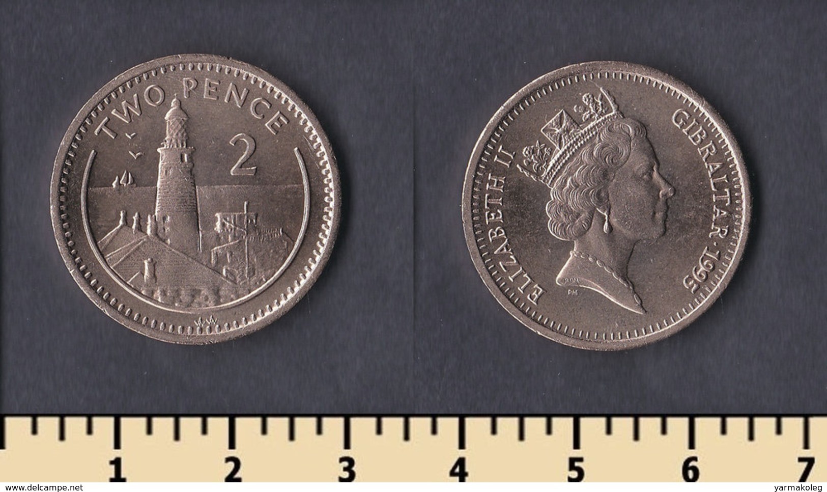 Gibraltar 2 Pence 1995 - Gibraltar