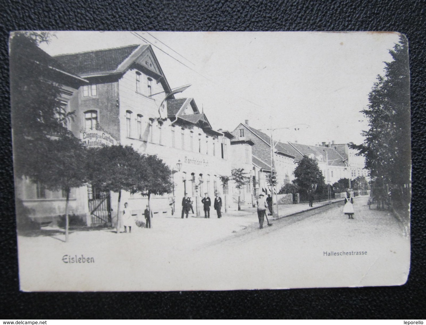 AK EISLEBEN Halleschestrasse  Ca.1900  ///  D*36576 - Eisleben