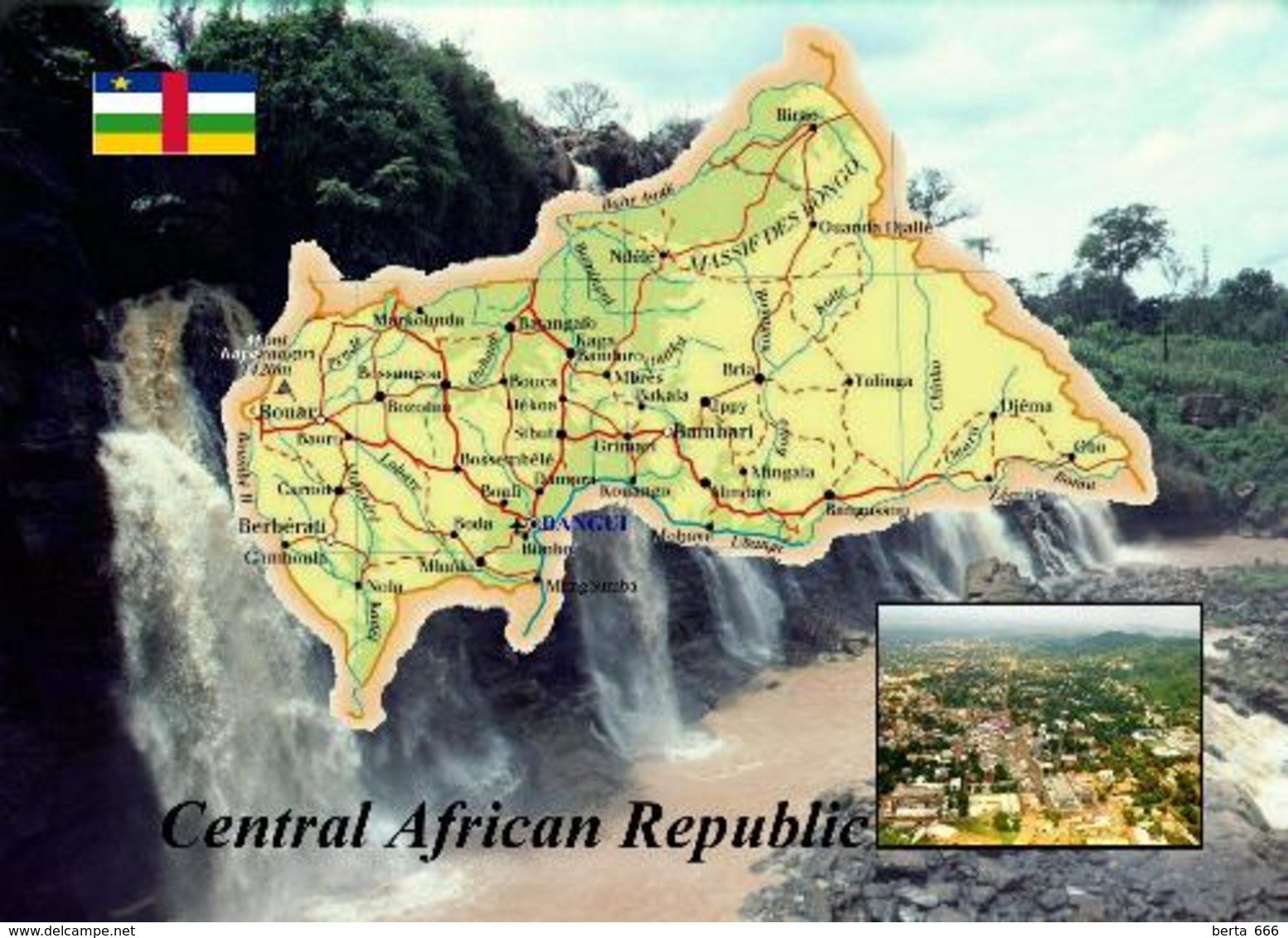 Central African Republic Map New Postcard Zentralafrikanische Republik Landkarte AK - Zentralafrik. Republik