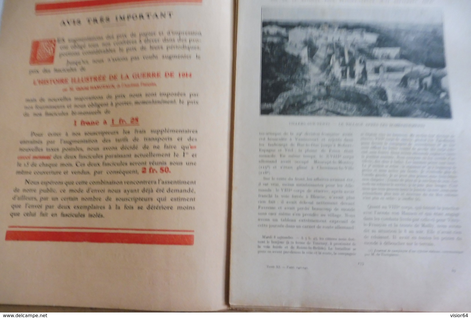 140 141-Histoire Illustrée Guerre 1914-FERME DE LA  VAUX MARIE-REVIGNY-TROYON-LOUPPY LE CHATEAU-ISLETTES-CLERMONT EN ARG - Français