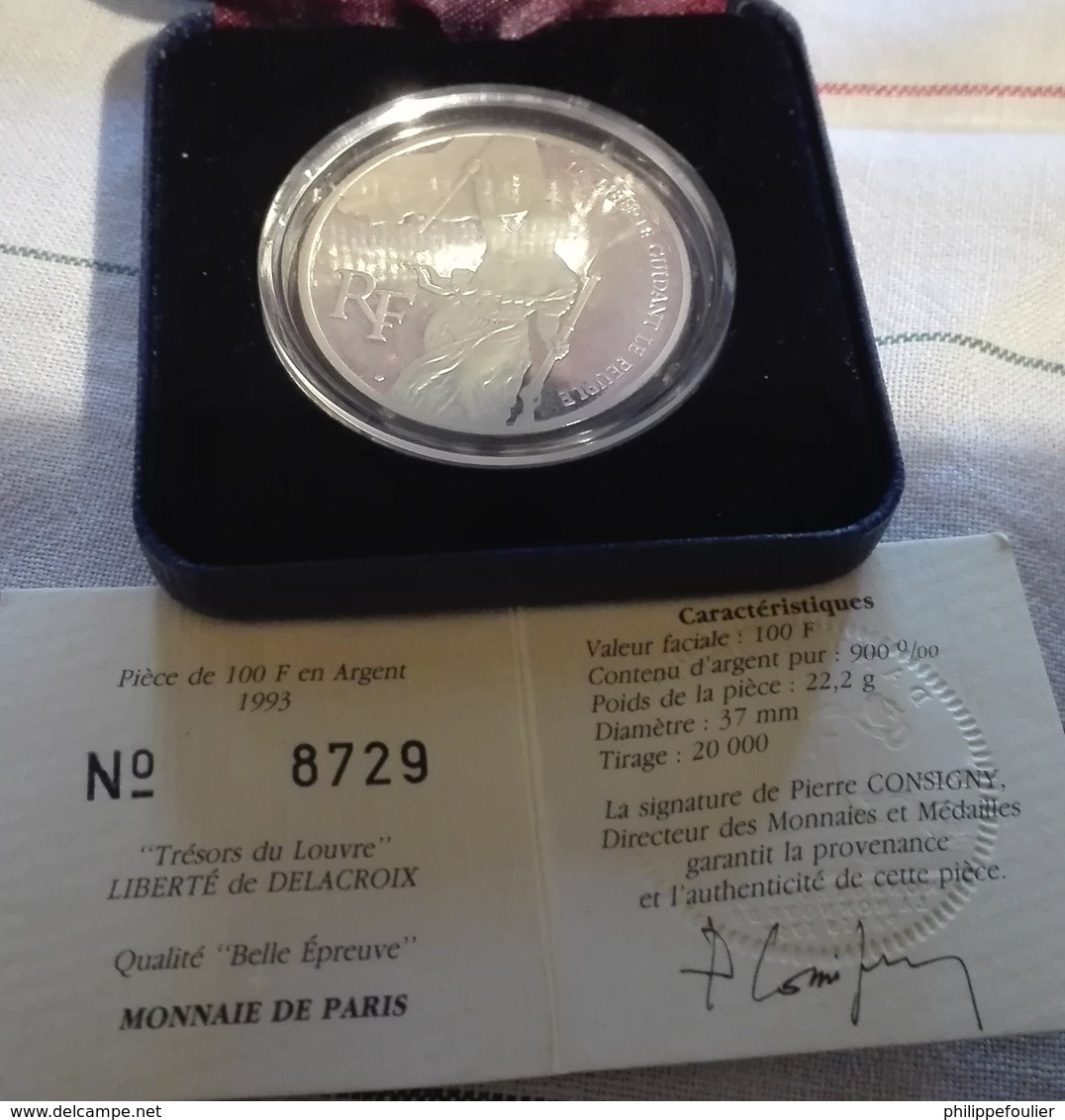 MONNAIE DE PARIS Liberté Guidant Le Peuple  Épreuve 100 F.argent - Andere & Zonder Classificatie