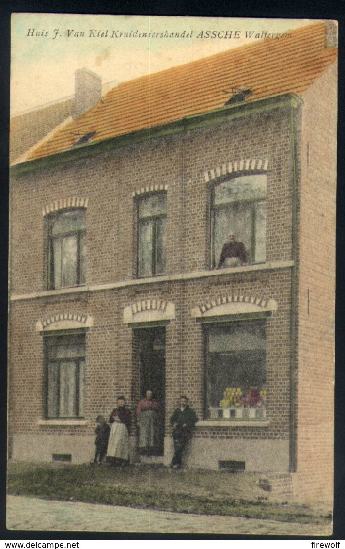 X05 - Assche - Huis F. Van Kiel Kruideniershandel Assche Walfergem - Gebruikt 1910 - Asse