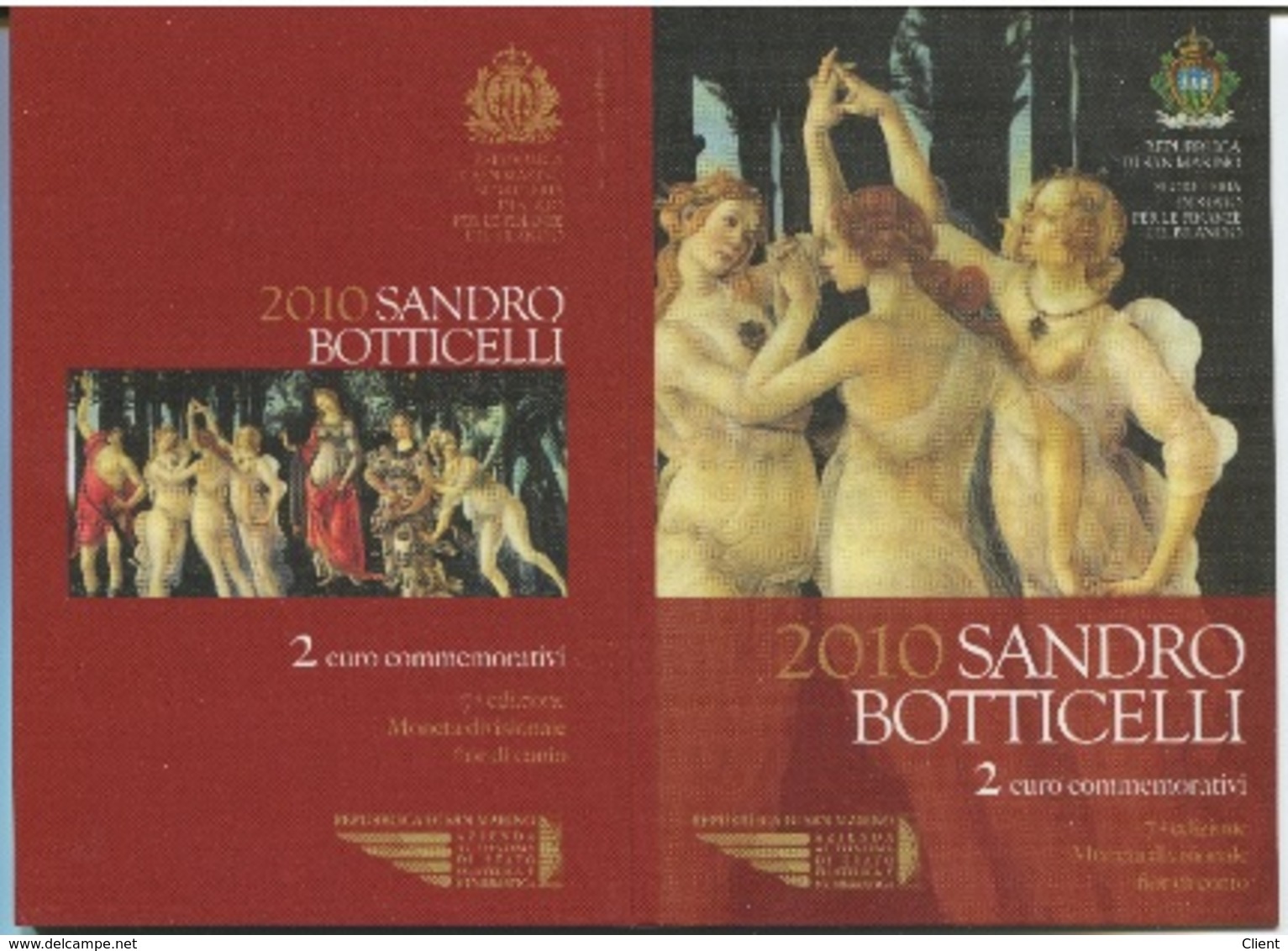 SAN MARINO - 2 EURO SANDRO BOTTICELLI - 2010 - San Marino