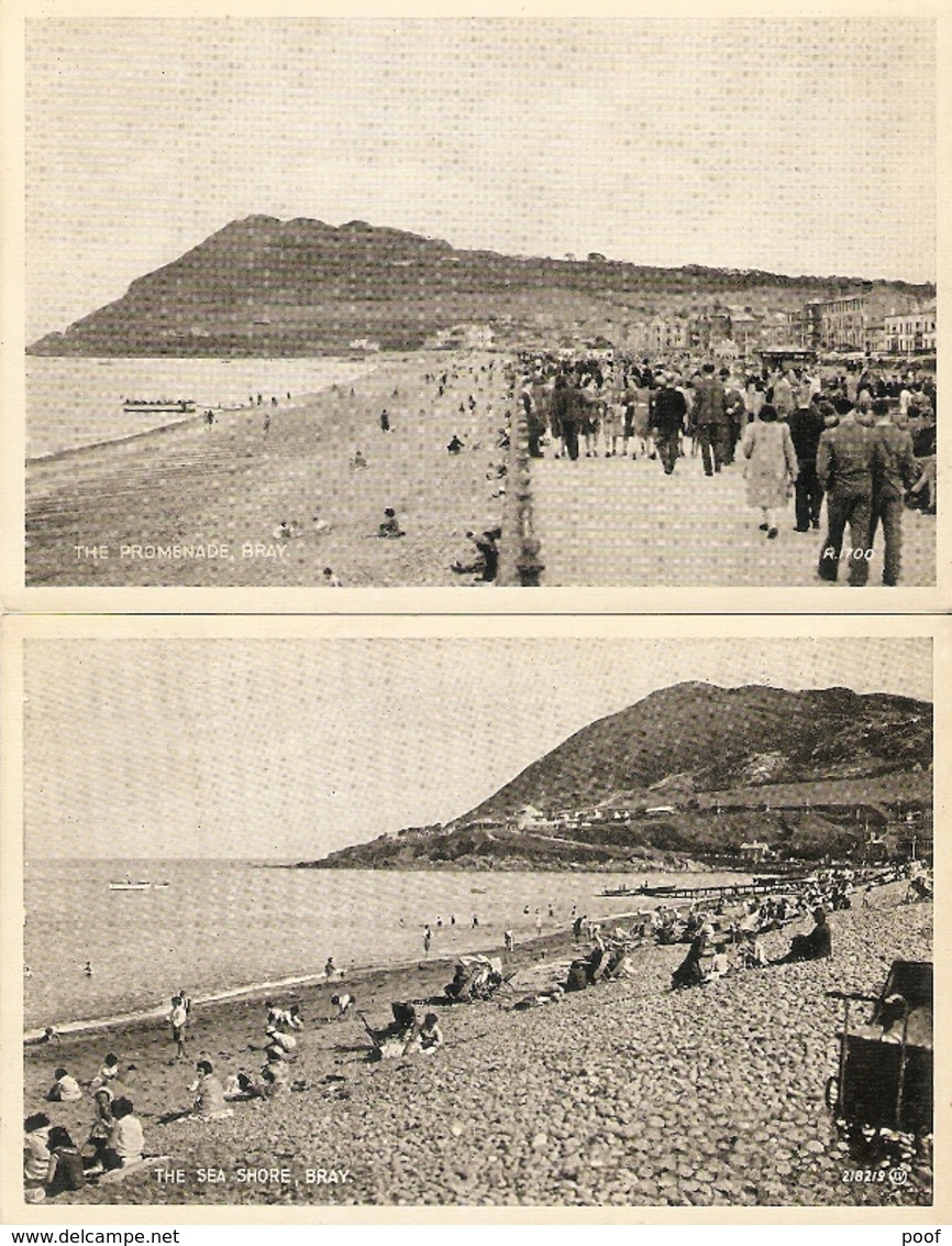 Bray ( Wicklow ) : 2 Cards --- The Promenade , The Sea Shore - Wicklow