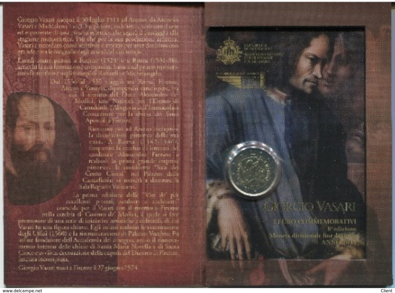 SAN MARINO - 2 EURO VASARI 2011 - San Marino