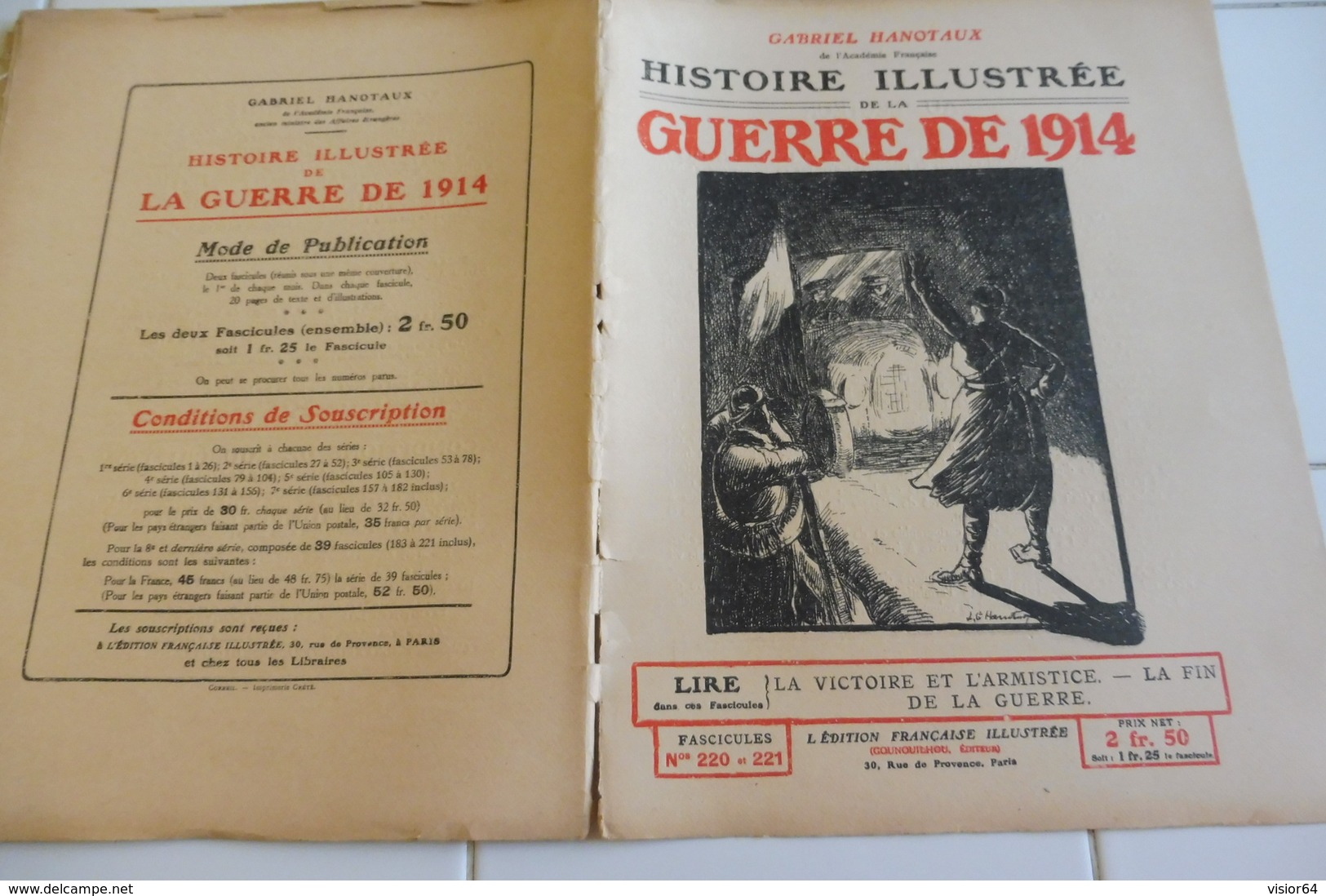 220-221-222 223-L’Histoire Illustrée Guerre 1914 Victoire-Armistice-Sambre-Oise-Chesne Buzancy-Lorraine-Prisonniers- - Français