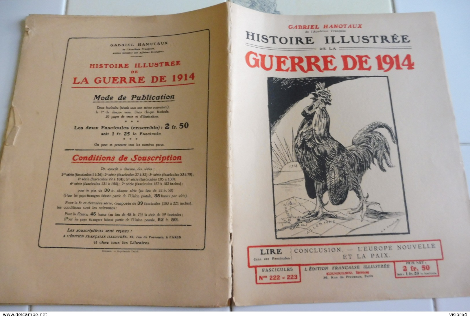 220-221-222 223-L’Histoire Illustrée Guerre 1914 Victoire-Armistice-Sambre-Oise-Chesne Buzancy-Lorraine-Prisonniers- - Français