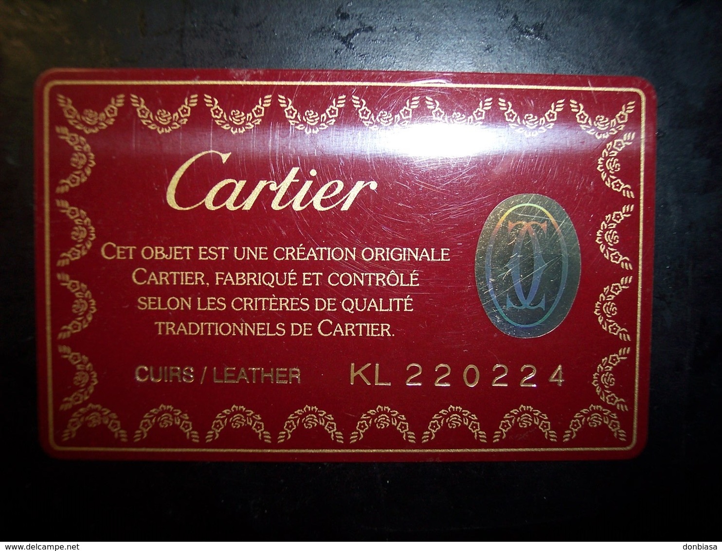 Cartier (trading Card, Tessera, Key, Gift Card, Pubblicità, Buono... - Gift Cards