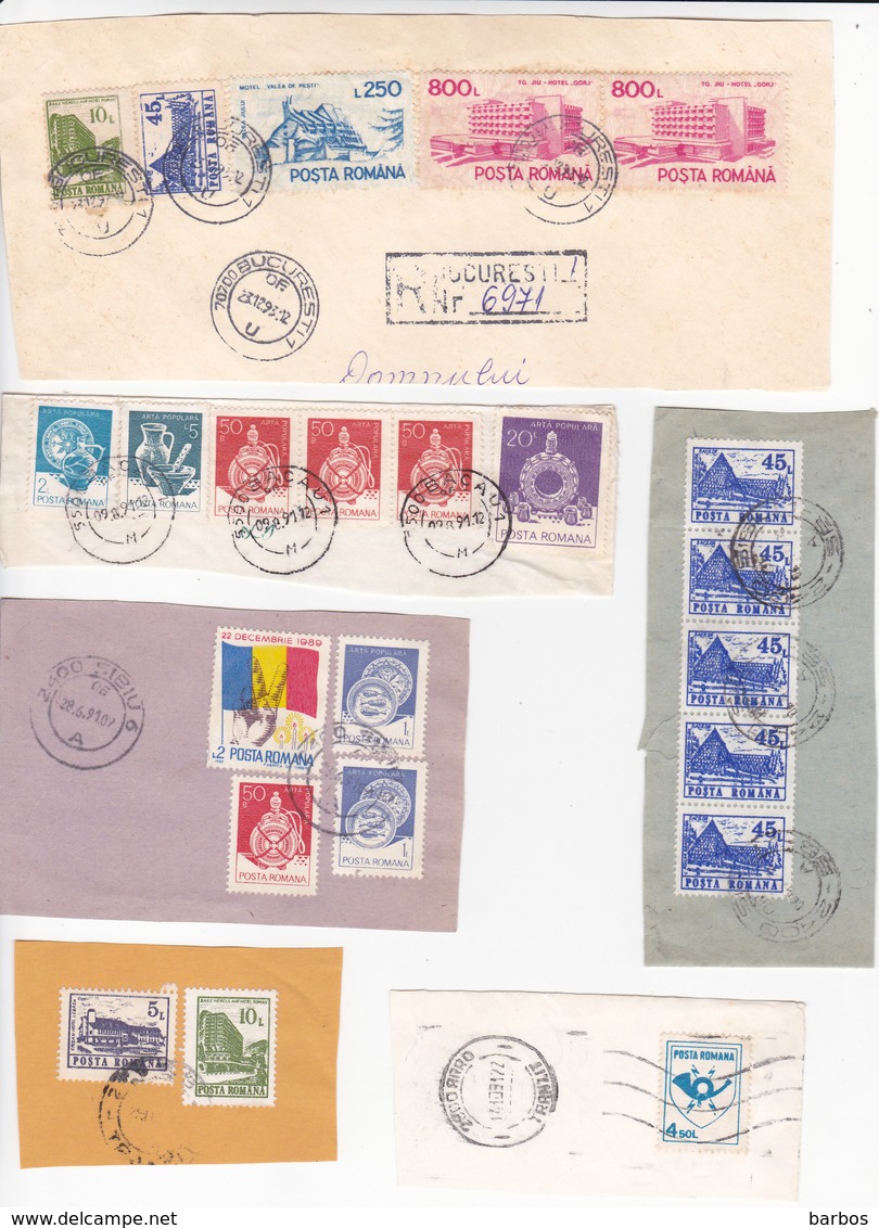 Romania , Roumanie  , Architecture , Lot Of Fragments Of Covers - Usado