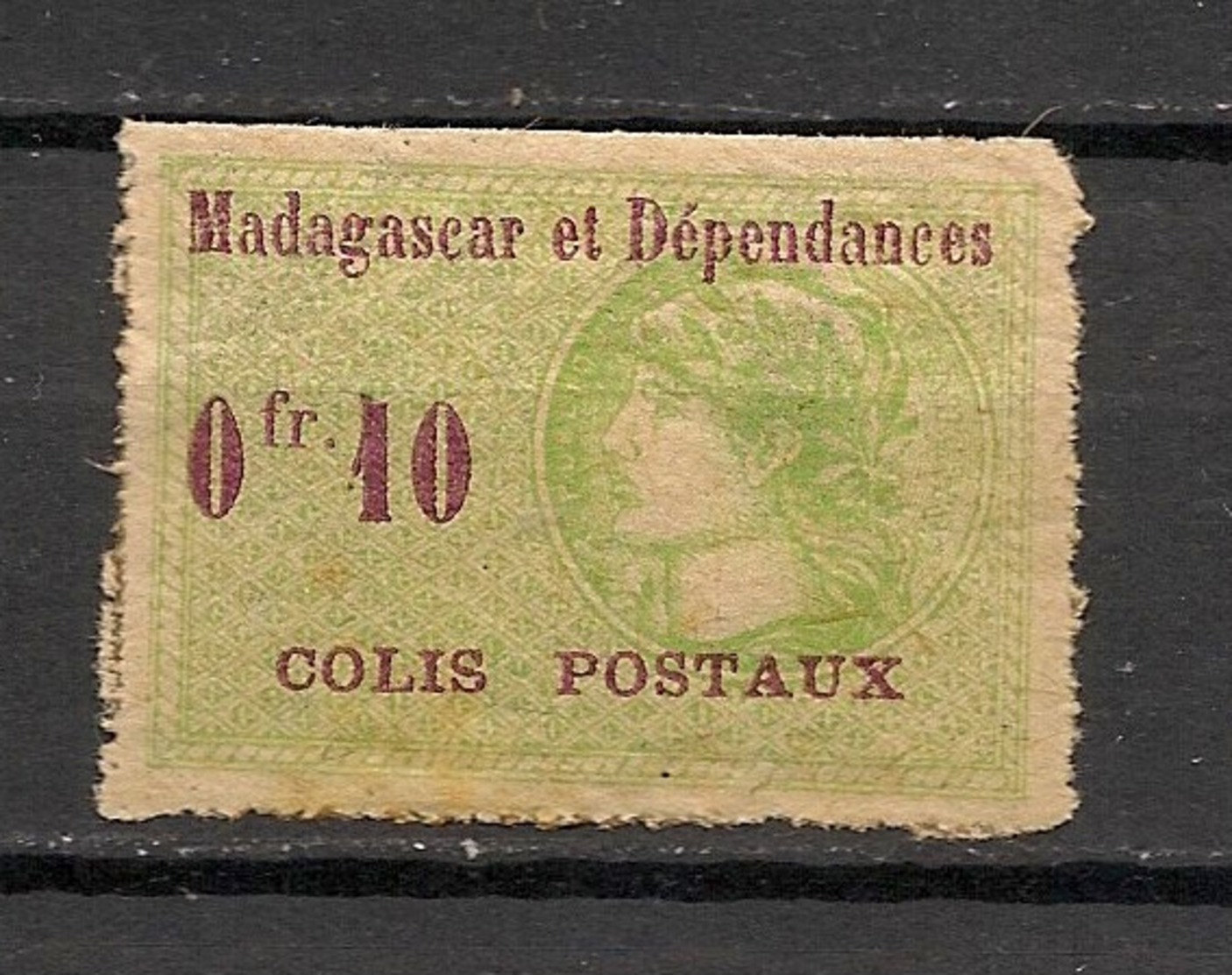 Madagascar - 1919-22 - Colis Postaux - N°Yv. 4 - 10c Vert-jaune Et Lie-de-vin - Neuf Luxe ** / MNH / Postfrisch - Autres & Non Classés