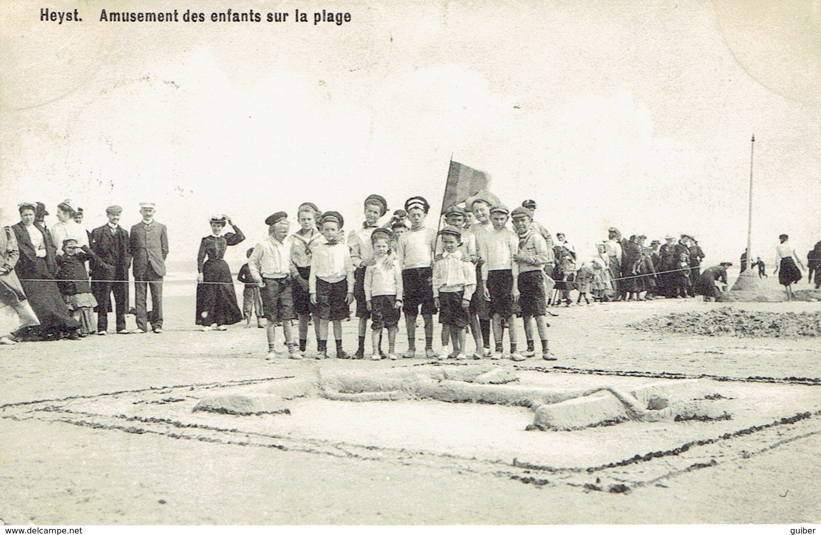 Heyst Amusement Des Enfants Sur La Plage En 1911 - Heist