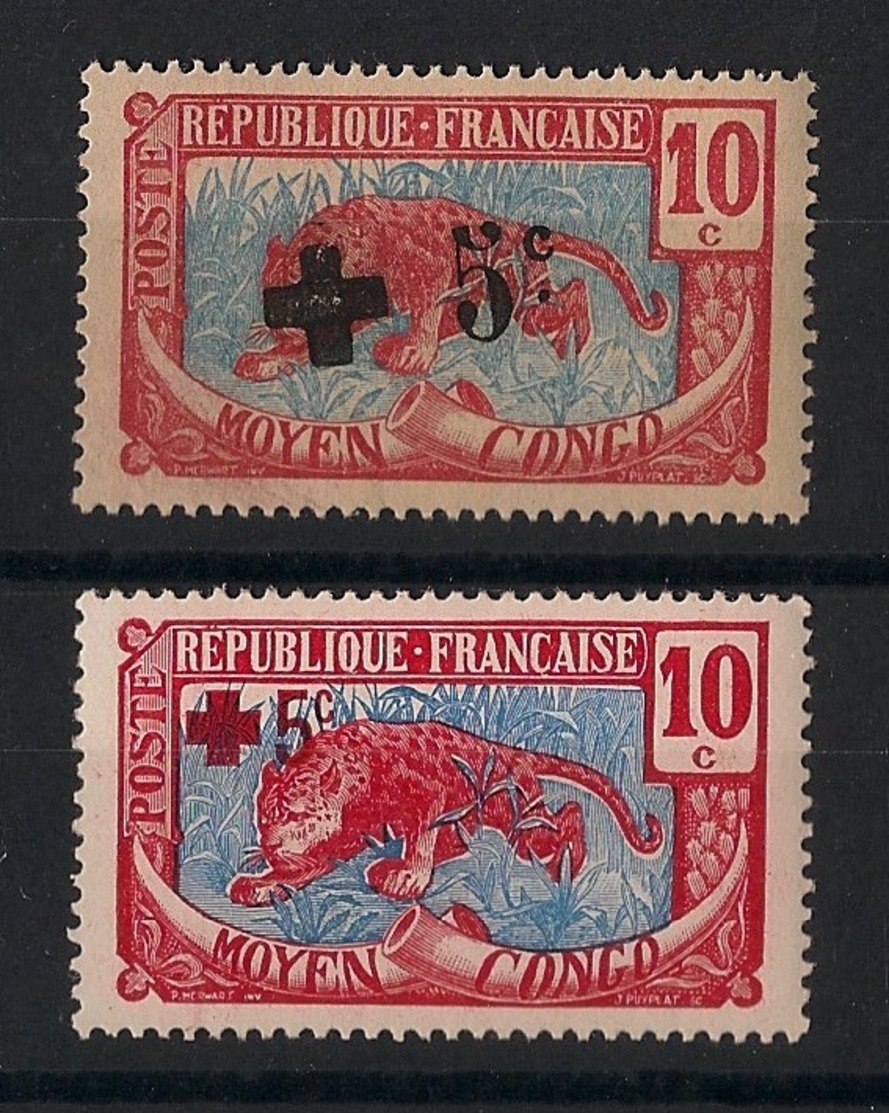 Congo - 1916 - N°Yv. 65 à 66 - Croix Rouge - Série Complète - Neuf Luxe ** / MNH / Postfrisch - Neufs