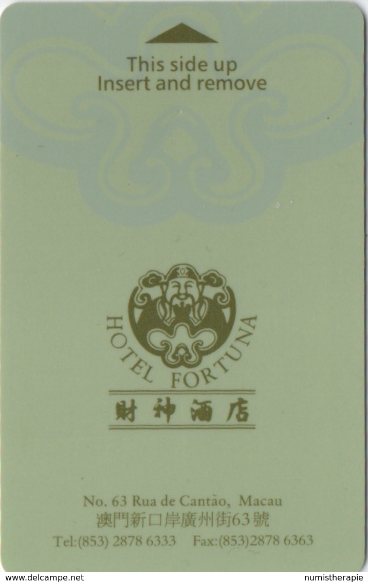 Carte Clé Hôtel Macau Macao : Hotel Fortuna - Cartes D'hotel