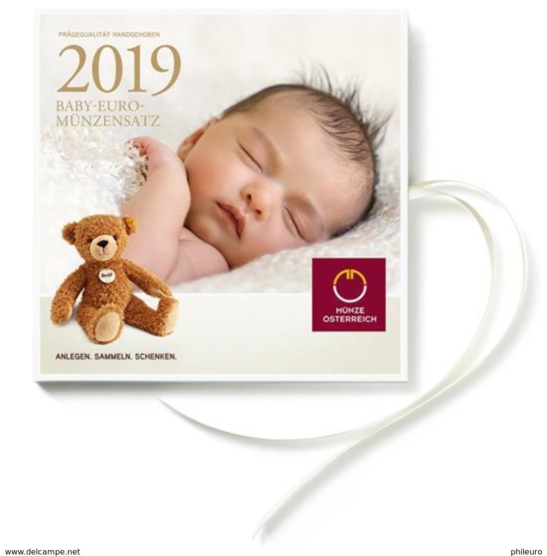 Autriche 2019: Coffret BU Des 8 Pièces (version 'Bébé / Baby') - Autriche