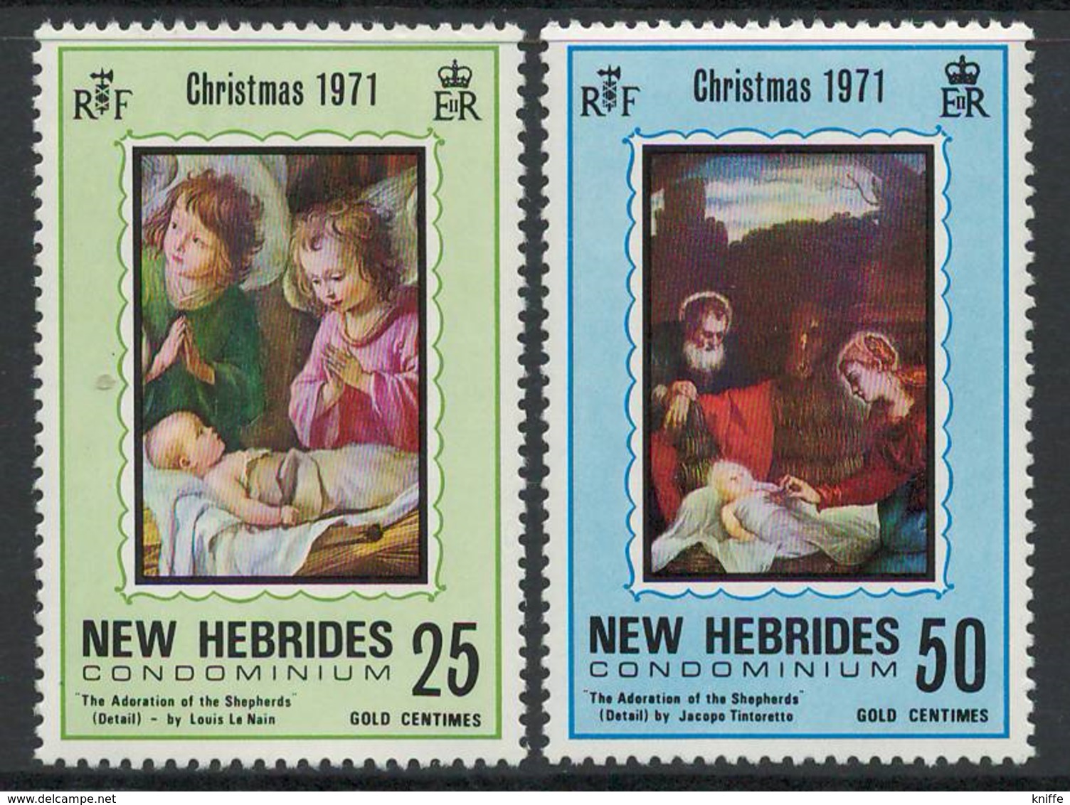 New Hebrides 1971 Christmas - MNH - I-40 - Unused Stamps