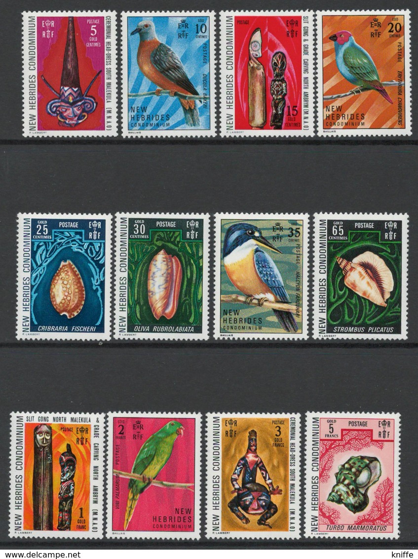 New Hebrides 1972 Birds, Shells And Native Art - MNH - I-42 - Nuevos